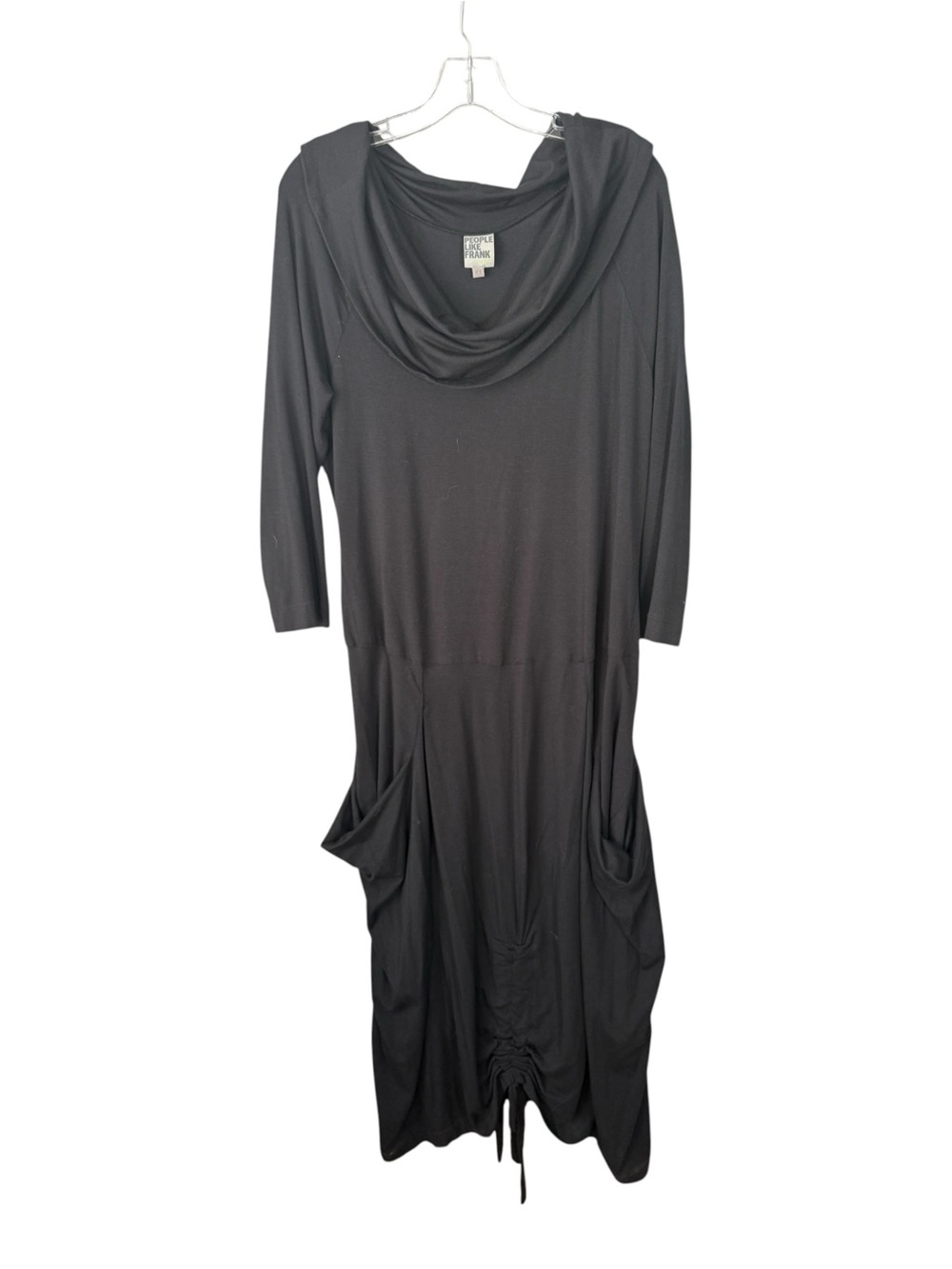 People Like Frank Black Midi/Maxi Dress Lagenlook Comfort Stretch